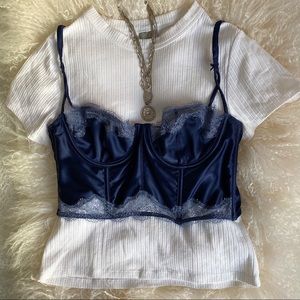Victoria’s Secret navy lace corset - size small